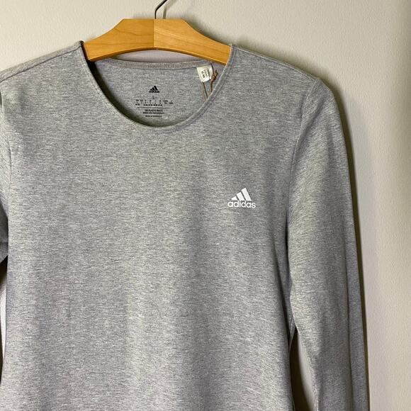 Adidas Gray Teddy Long Sleeve Bodysuit NWT Women’s Size L - Picture 4 of 7
